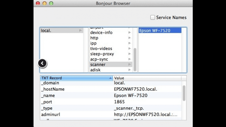 apple bonjour networking software download for msecure